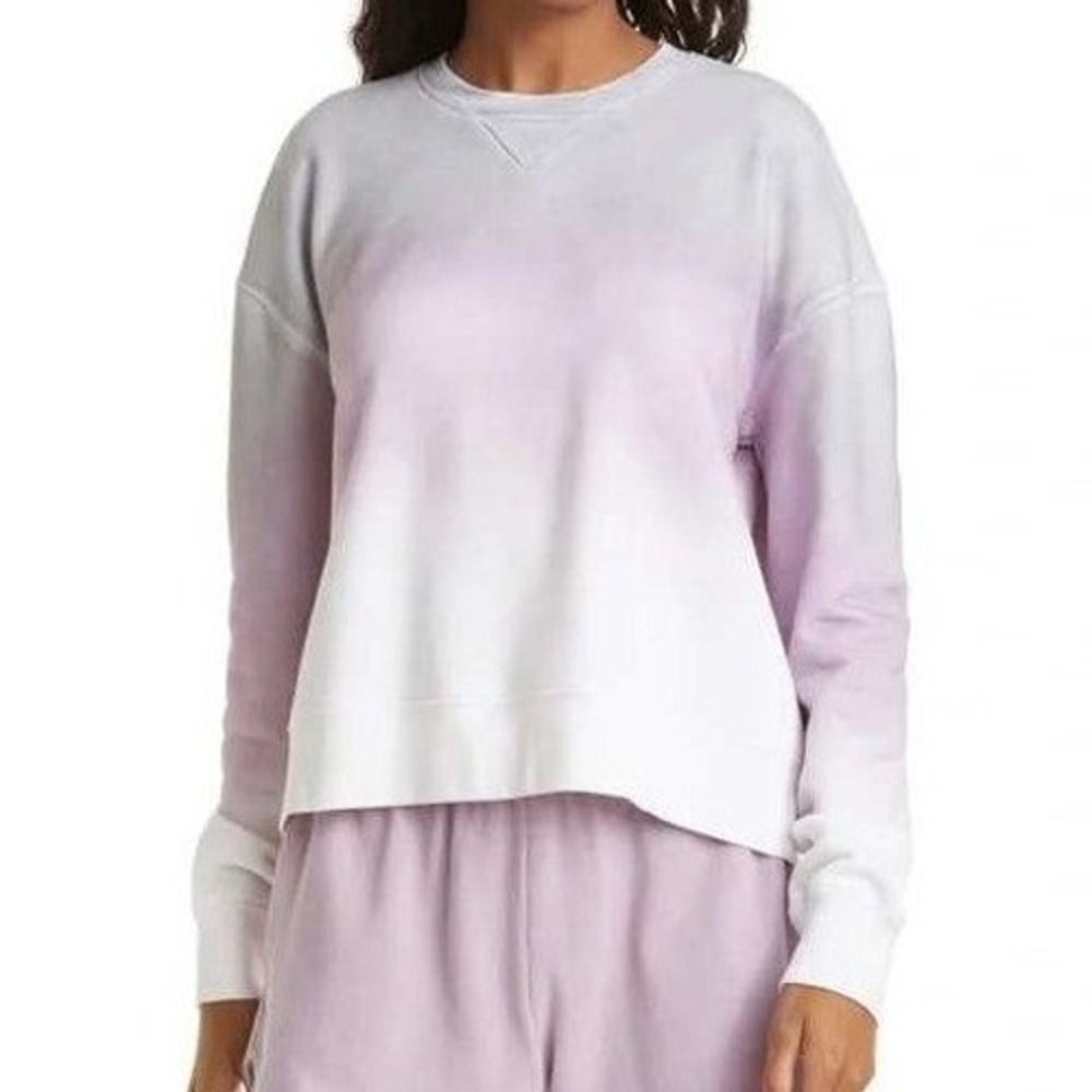 ATM‎ Anthony Thomas Melillo Grey Purple French Terry Sweatshirt